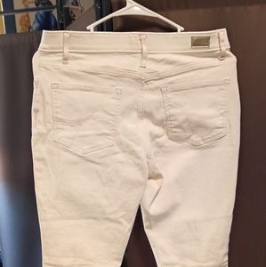LEE Platinum Label Capri Jeans Sz 8 Petite White Denim